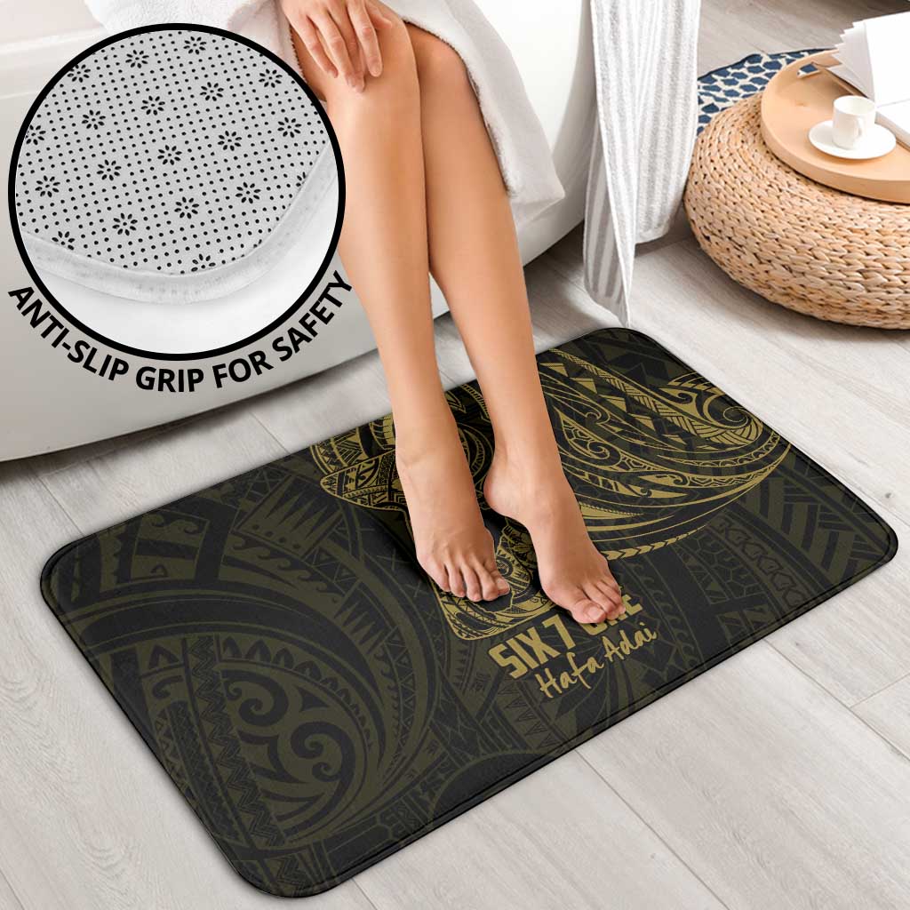 Gold Guam Latte Stone Tribal Tattoo Bathroom Set Hafa Adai Six 7 One - Polynesian Pride