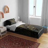 Gold Guam Latte Stone Tribal Tattoo Bedding Set Hafa Adai Six 7 One