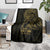 Gold Guam Latte Stone Tribal Tattoo Blanket Hafa Adai Six 7 One