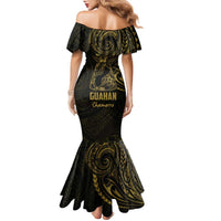 Gold Guam Latte Stone Tribal Tattoo Family Matching Mermaid Dress and Hawaiian Shirt Hafa Adai Six 7 One LT9 - Polynesian Pride