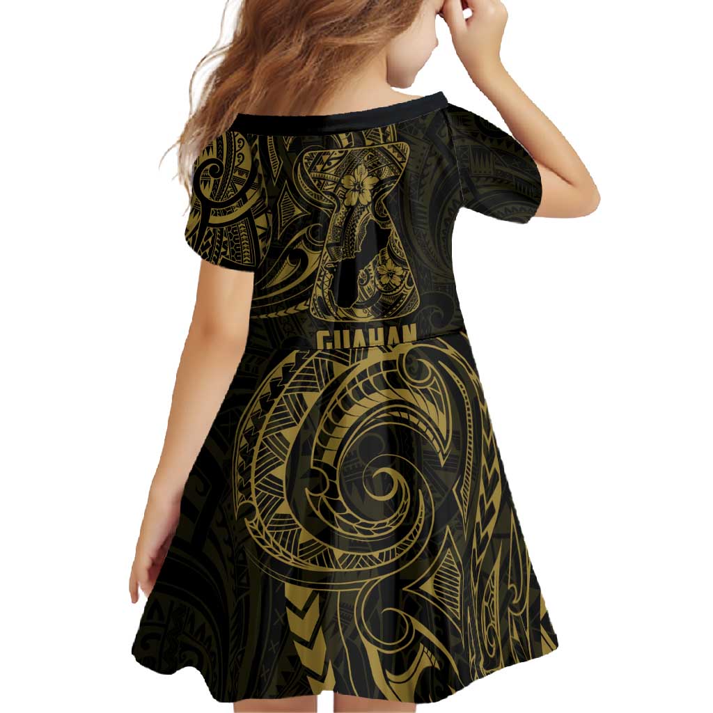 Gold Guam Latte Stone Tribal Tattoo Family Matching Tank Maxi Dress and Hawaiian Shirt Hafa Adai Six 7 One LT9 - Polynesian Pride