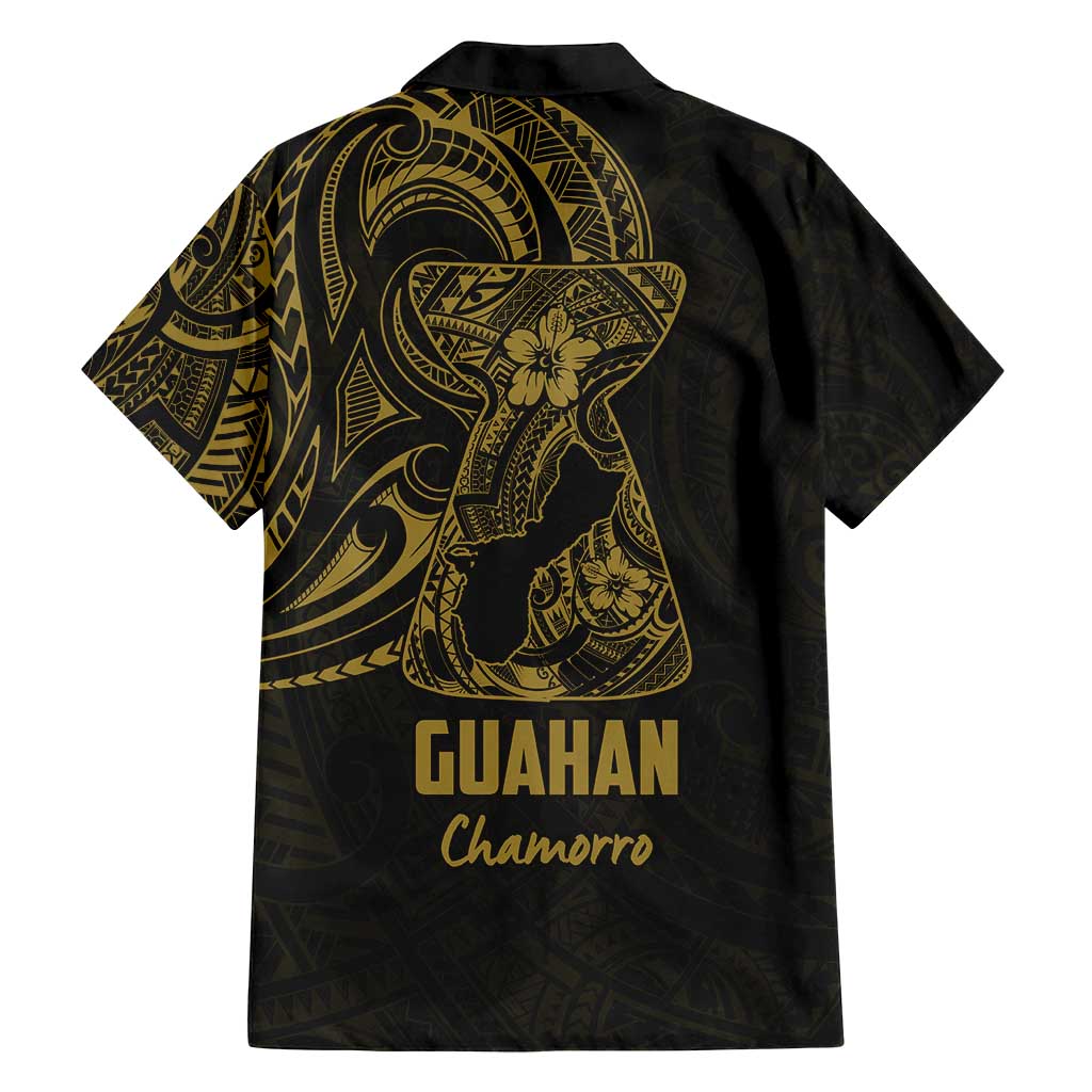 Gold Guam Latte Stone Tribal Tattoo Family Matching Tank Maxi Dress and Hawaiian Shirt Hafa Adai Six 7 One LT9 - Polynesian Pride