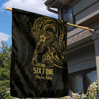 Gold Guam Latte Stone Tribal Tattoo Garden Flag Hafa Adai Six 7 One