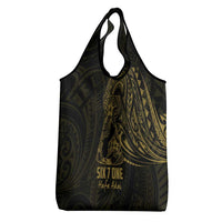Gold Guam Latte Stone Tribal Tattoo Grocery Bag Hafa Adai Six 7 One