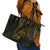 Gold Guam Latte Stone Tribal Tattoo Leather Tote Bag Hafa Adai Six 7 One