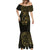 Gold Guam Latte Stone Tribal Tattoo Mermaid Dress Hafa Adai Six 7 One