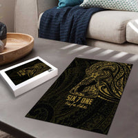 Gold Guam Latte Stone Tribal Tattoo Puzzle Hafa Adai Six 7 One - Polynesian Pride