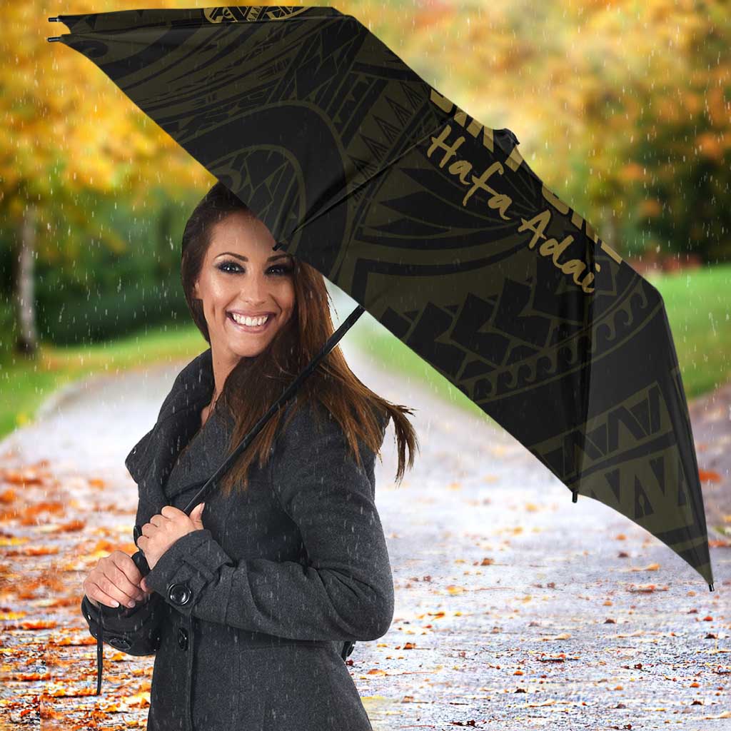 Gold Guam Latte Stone Tribal Tattoo Umbrella Hafa Adai Six 7 One - Polynesian Pride