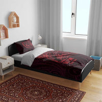 Oxblood Guam Latte Stone Tribal Tattoo Bedding Set Hafa Adai Six 7 One