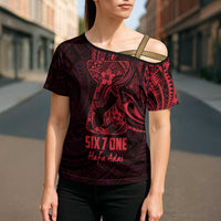 Oxblood Guam Latte Stone Tribal Tattoo Cross Shoulder Shirt Hafa Adai Six 7 One - Polynesian Pride