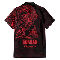 Oxblood Guam Latte Stone Tribal Tattoo Family Matching Short Sleeve Bodycon Dress and Hawaiian Shirt Hafa Adai Six 7 One LT9 - Polynesian Pride