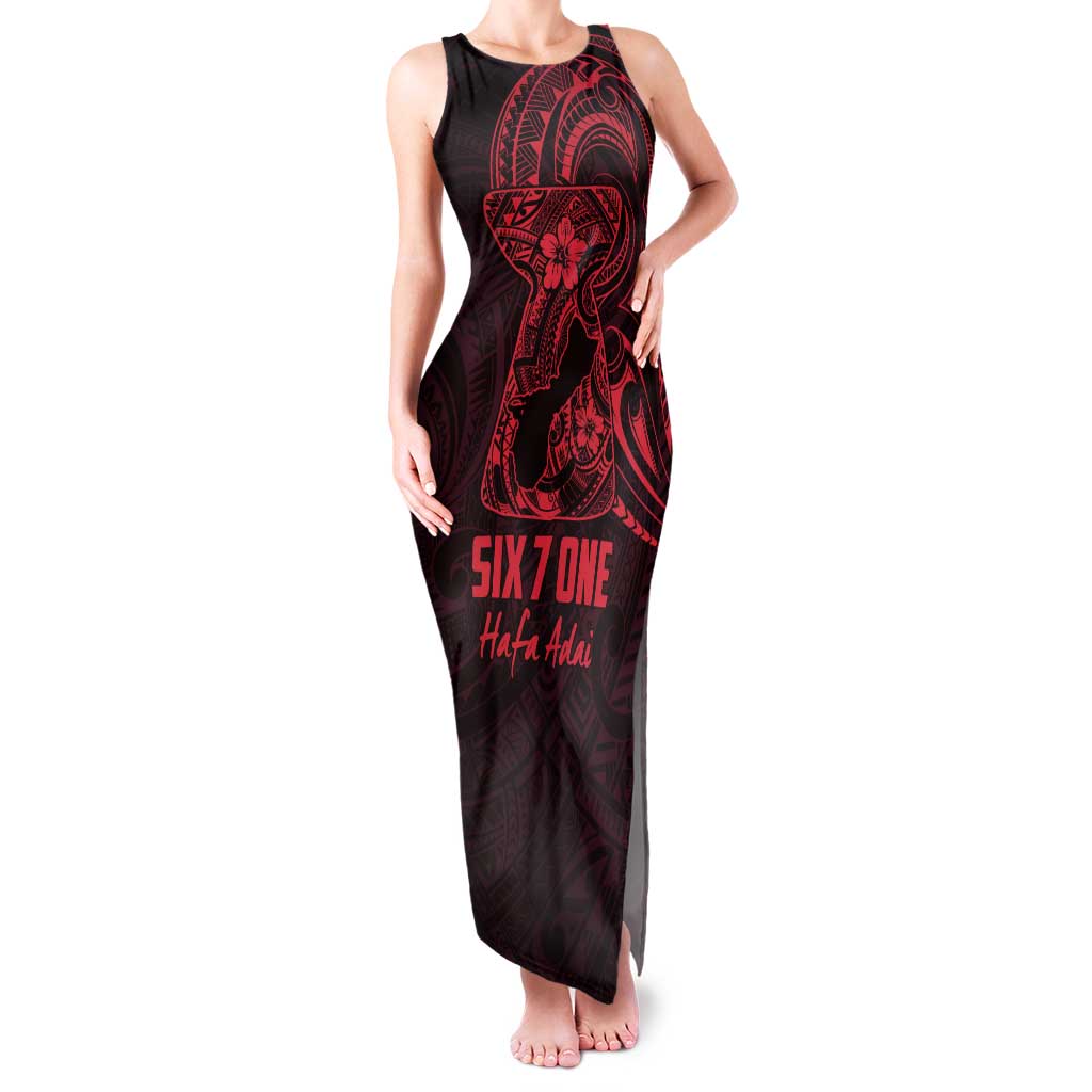 Oxblood Guam Latte Stone Tribal Tattoo Family Matching Tank Maxi Dress and Hawaiian Shirt Hafa Adai Six 7 One LT9 Mom's Dress Oxblood - Polynesian Pride