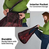 Oxblood Guam Latte Stone Tribal Tattoo Grocery Bag Hafa Adai Six 7 One