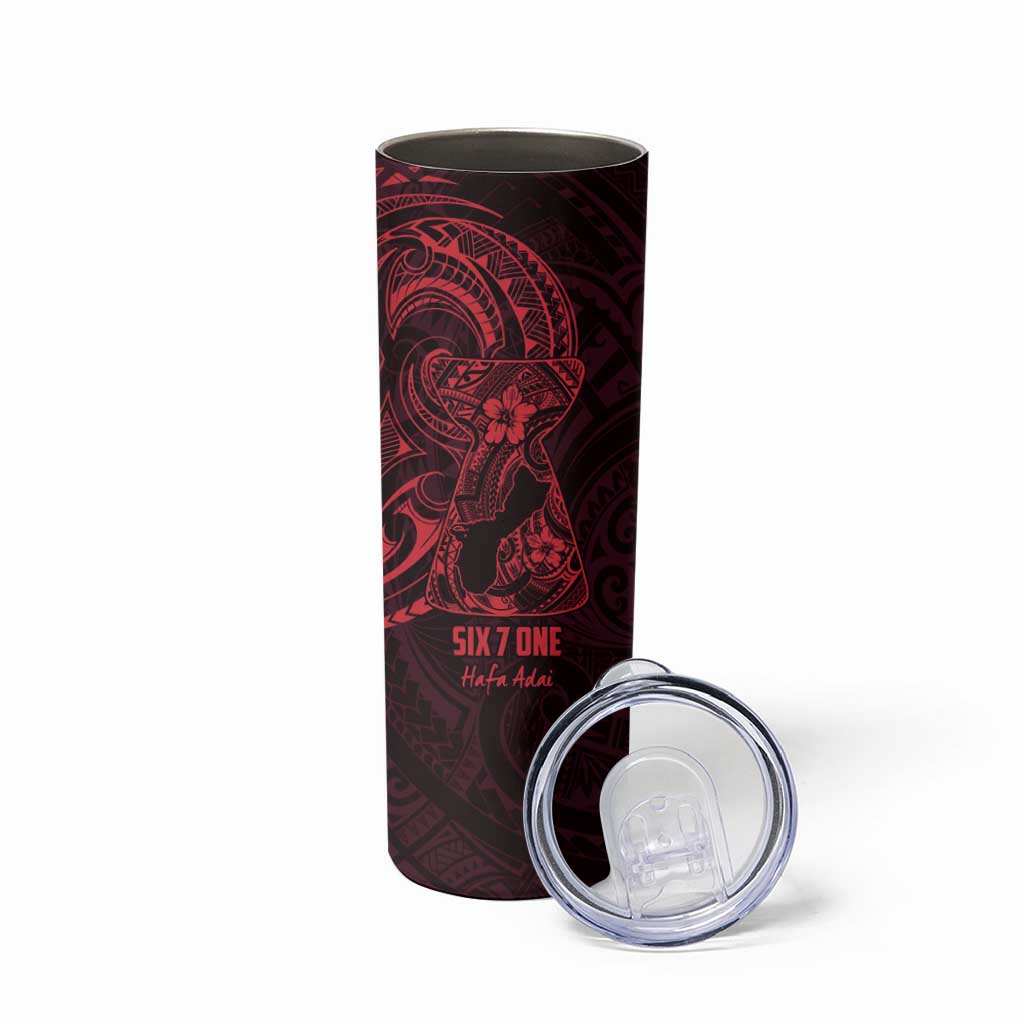 Oxblood Guam Latte Stone Tribal Tattoo Skinny Tumbler Hafa Adai Six 7 One