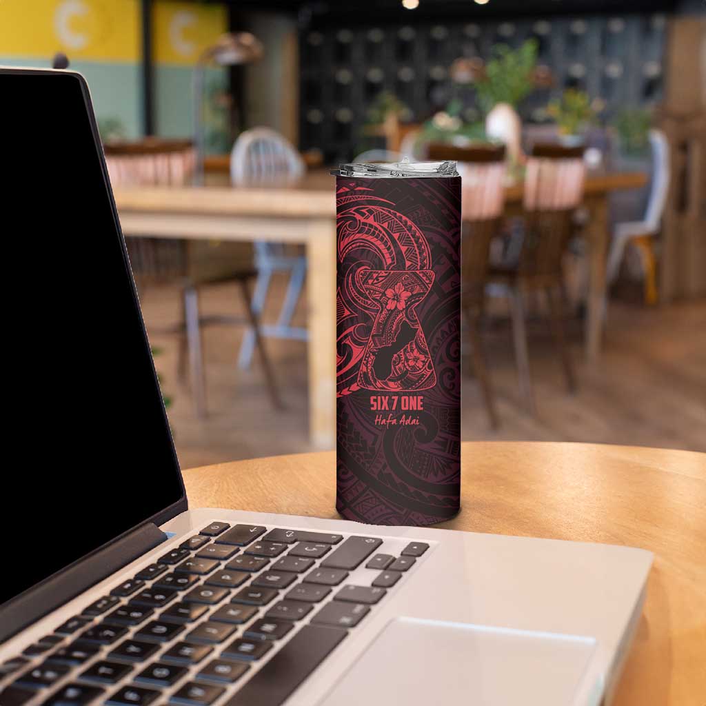 Oxblood Guam Latte Stone Tribal Tattoo Skinny Tumbler Hafa Adai Six 7 One