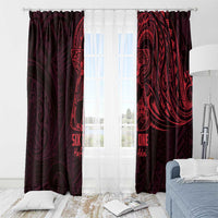 Oxblood Guam Latte Stone Tribal Tattoo Window Curtain Hafa Adai Six 7 One