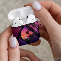 Guam Chamorro Artsy AirPods Case Guahan Sunset Beach - Polynesian Pride