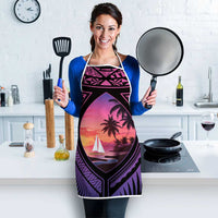 Guam Chamorro Artsy Apron Guahan Sunset Beach - Polynesian Pride