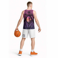 Guam Chamorro Artsy Basketball Jersey Guahan Sunset Beach - Polynesian Pride