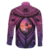 Guam Chamorro Artsy Family Matching Summer Maxi Dress and Hawaiian Shirt Guahan Sunset Beach