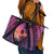 Guam Chamorro Artsy Leather Tote Bag Guahan Sunset Beach