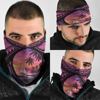 Guam Chamorro Artsy Neck Gaiter Guahan Sunset Beach - Polynesian Pride