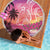 Guam Latte Stone with Map Beach Blanket Bougainvillea Beach Sunset