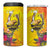 Papua New Guinea Cultural Tropical Flowers 4 in 1 Can Cooler Tumbler