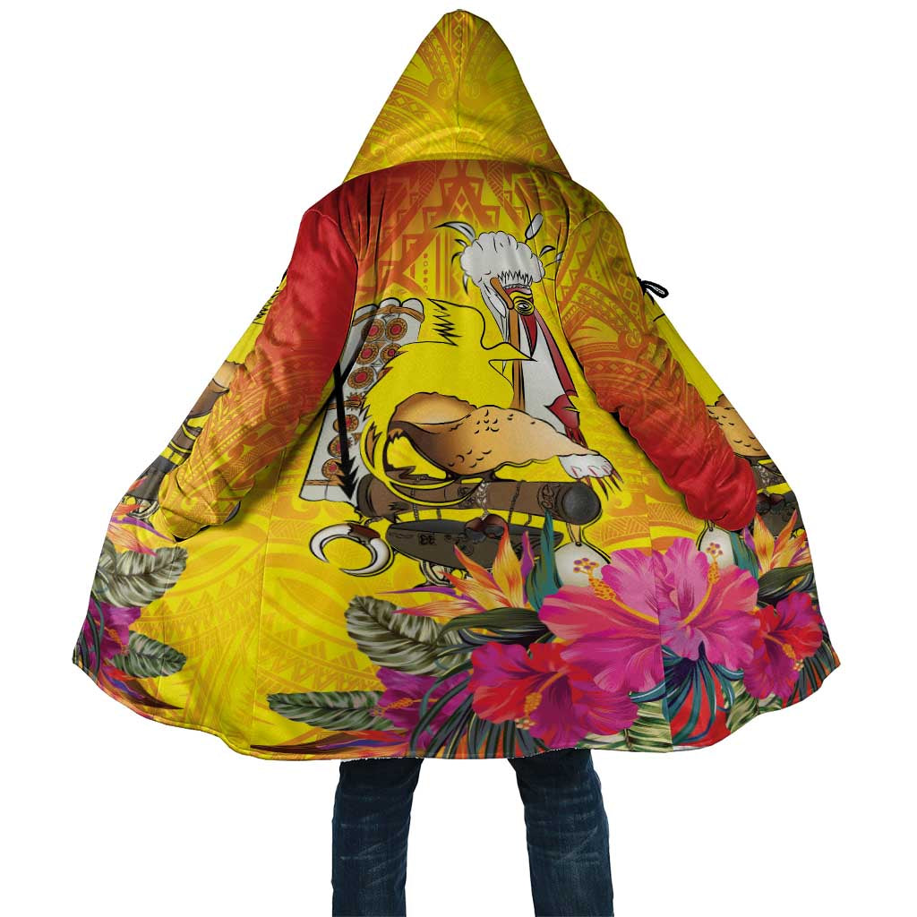 Papua New Guinea Cultural Tropical Flowers Cloak LT9 Unisex Gold - Polynesian Pride