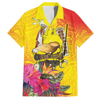 Papua New Guinea Cultural Tropical Flowers Hawaiian Shirt