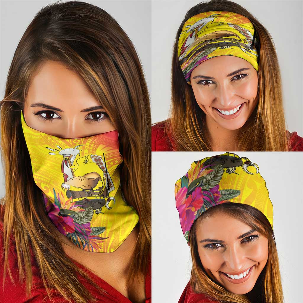 Papua New Guinea Cultural Tropical Flowers Neck Gaiter - Polynesian Pride
