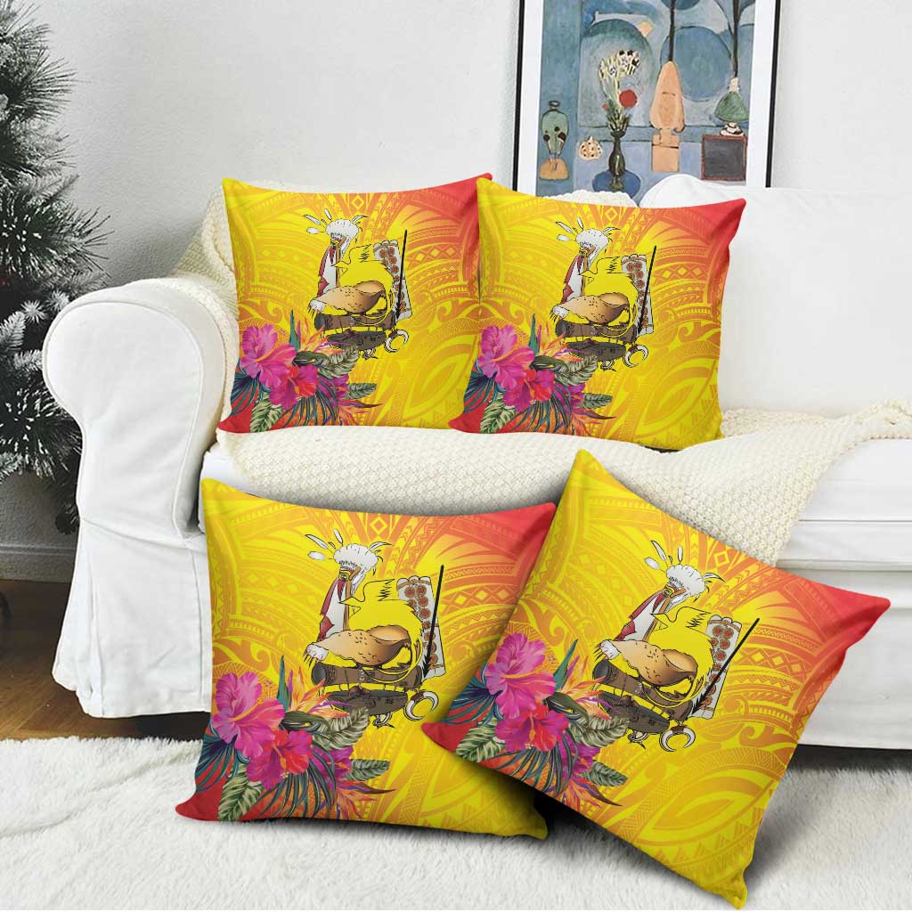 Papua New Guinea Cultural Tropical Flowers Pillow Cover - Polynesian Pride