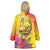 Papua New Guinea Cultural Tropical Flowers Wearable Blanket Hoodie