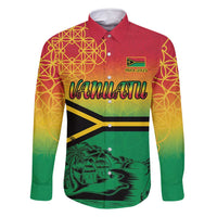 Hapi 45th Indipendens Dei Vanuatu Family Matching Summer Maxi Dress and Hawaiian Shirt Yumi 1980 with Vanuatuan Beach Landscape