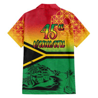 Hapi 45th Indipendens Dei Vanuatu Family Matching Tank Maxi Dress and Hawaiian Shirt Yumi 1980 with Vanuatuan Beach Landscape LT9 - Polynesian Pride