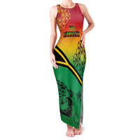 Hapi 45th Indipendens Dei Vanuatu Family Matching Tank Maxi Dress and Hawaiian Shirt Yumi 1980 with Vanuatuan Beach Landscape LT9 Mom's Dress Red - Polynesian Pride