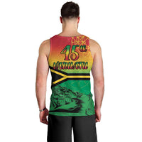 Hapi 45th Indipendens Dei Vanuatu Men Tank Top Yumi 1980 with Vanuatuan Beach Landscape LT9 - Polynesian Pride
