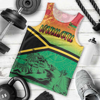 Hapi 45th Indipendens Dei Vanuatu Men Tank Top Yumi 1980 with Vanuatuan Beach Landscape LT9 - Polynesian Pride