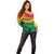 Hapi 45th Indipendens Dei Vanuatu Off Shoulder Sweater Yumi 1980 with Vanuatuan Beach Landscape