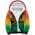 Hapi 45th Indipendens Dei Vanuatu Sherpa Hoodie Yumi 1980 with Vanuatuan Beach Landscape