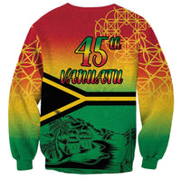 Hapi 45th Indipendens Dei Vanuatu Sweatshirt Yumi 1980 with Vanuatuan Beach Landscape