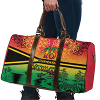 Hapi 45th Indipendens Dei Vanuatu Travel Bag Yumi 1980 with Vanuatuan Beach Landscape - Polynesian Pride