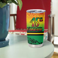Hapi 45th Indipendens Dei Vanuatu Tumbler Cup Yumi 1980 with Vanuatuan Beach Landscape LT9 - Polynesian Pride