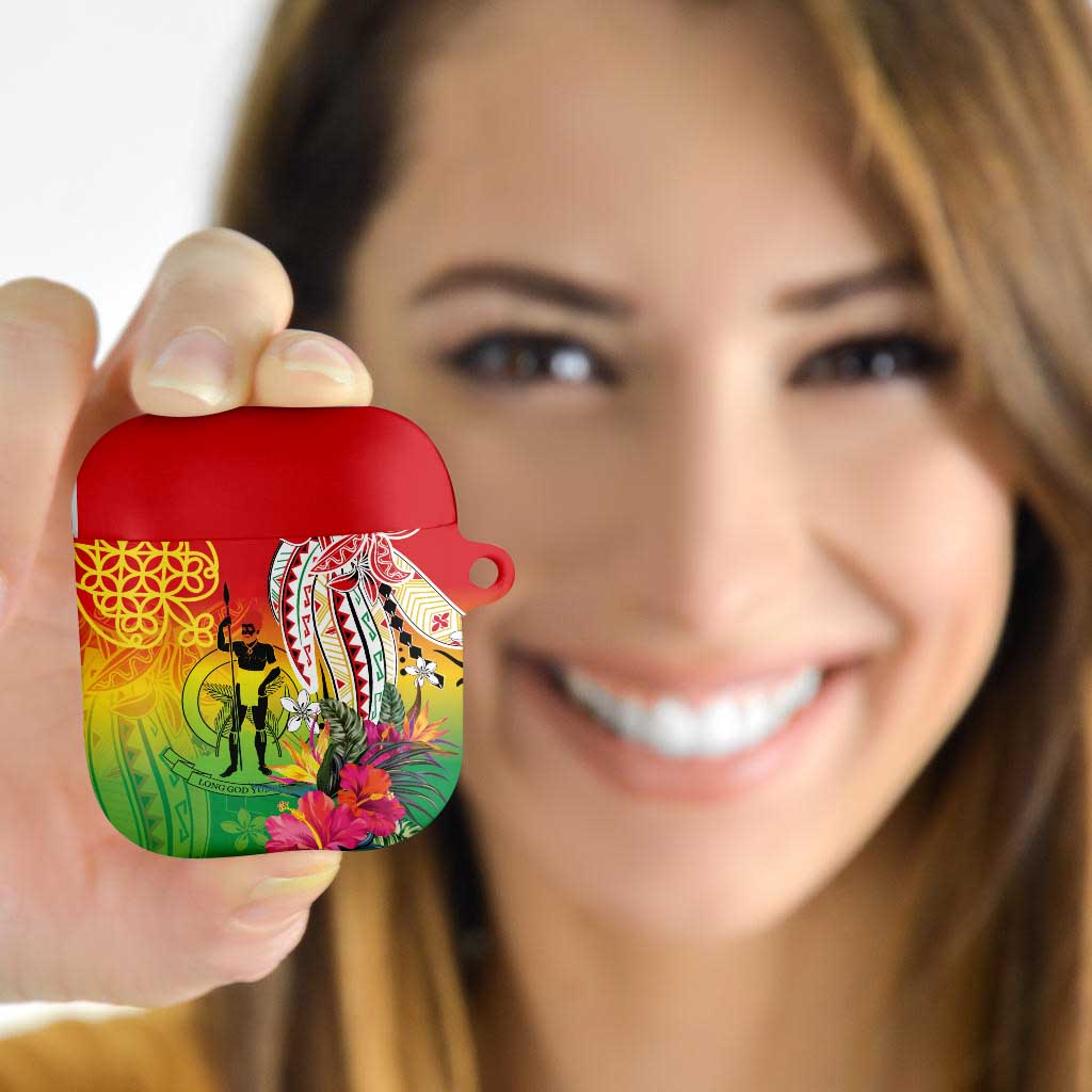 Vanuatu 45th Anniversary AirPods Case Polynesian with Sand Drawing Pattern - Polynesian Pride