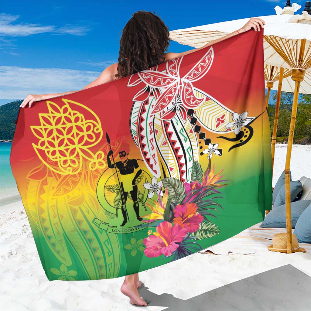 Vanuatu 45th Anniversary Sarong Polynesian with Sand Drawing Pattern