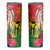 Vanuatu 45th Anniversary Skinny Tumbler Polynesian with Sand Drawing Pattern