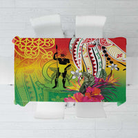 Vanuatu 45th Anniversary Tablecloth Polynesian with Sand Drawing Pattern