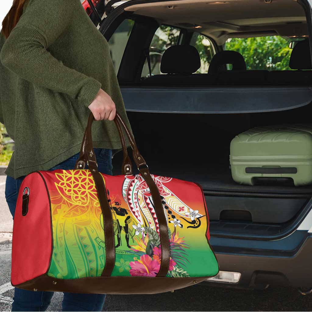 Vanuatu 45th Anniversary Travel Bag Polynesian with Sand Drawing Pattern - Polynesian Pride