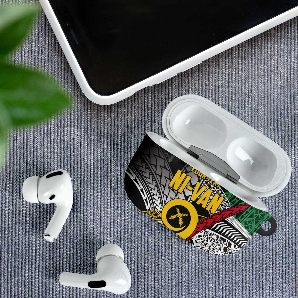 Vanuatu Proud to be Ni-van Personalised AirPods Case with Mutis En Atan Patterns - Polynesian Pride