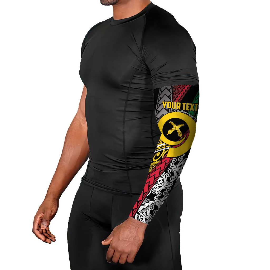 Vanuatu Proud to be Ni-van Personalised Arm Sleeves with Mutis En Atan Patterns - Polynesian Pride